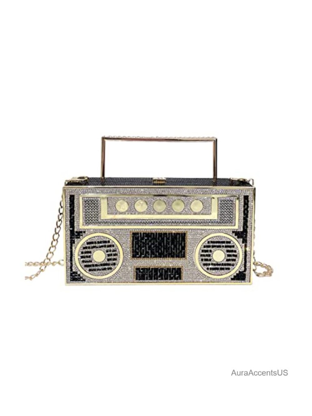 Rhinestone Evening Bag Clutch Rhinestones Metal Chain Crossbody Purse Women